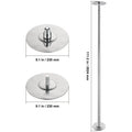 Professional Dancing Pole, Spinning Static Dancing Pole Kit, Portable Removable Pole, 45mm Heavy-Duty Stainless Steel Pole, Height Adjustable Fitness Pole, for Exercise Home Club Gym, Silver
