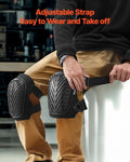 Heavy Duty Gel Knee Pads Adjustable Straps Foam Flooring Construction
