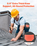 Construction Knee Pads Extra Thick Foam Cushion Black Orange