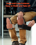Knee Pads Work Durable Leather Machine Washable Gardening Flooring Black