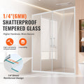 Semi Frameless Double Sliding Shower Door 1/4
