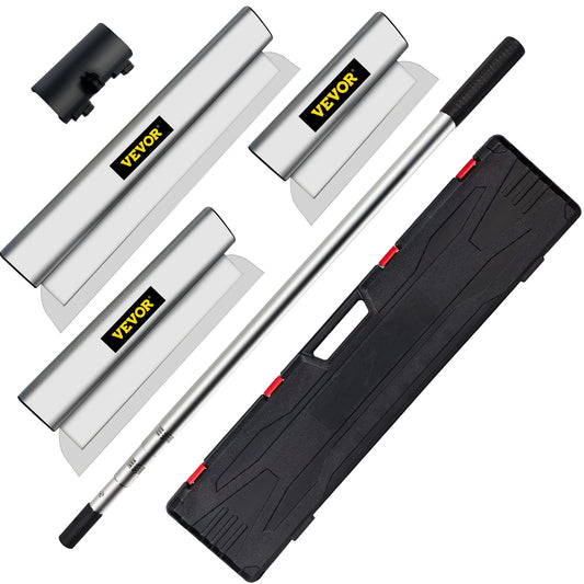 Skimming Blade Set 10" 16" 24" + Extension Handle Drywall Gyprock