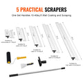 Drywall Skimming Blade Set 10-40in + Extension Handle Stainless Steel