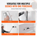 Drywall Skimming Blade Set 10-40in + Extension Handle Stainless Steel