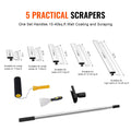Drywall Skimming Blade Set 5pc 7-24in Stainless Steel+Extension Pole