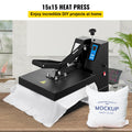 Heat Press 15x15 Inch T-Shirt Sublimation Machine Clamshell