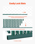 Chain Link Fence Slats 1.2m Green HDPE Privacy Bottom Locking