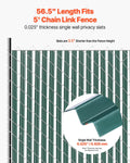 Chain Link Fence Slats 1.5m Green HDPE Privacy Bottom Locking