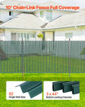 Chain Link Fence Slats 1.5m Green HDPE Privacy Bottom Locking