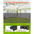 Bottom Locking Privacy Slats, Single-Wall Vertical Bottom-Locking Slats for Chain-Link Fence, High-Density HDPE Chain Link Slats Ideally Fit 1.8 m High Fence for Garden Farm Sports Field(Black)