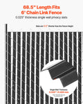 Chain Link Fence Slats 1.8m HDPE Bottom Locking Privacy Black