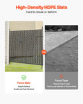 Chain Link Fence Slats 1.8m HDPE Bottom Locking Privacy Black