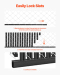 Chain Link Fence Slats 1.8m HDPE Bottom Locking Privacy Black