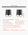 Chain Link Fence Slats 1.8m HDPE Bottom Locking Privacy Black