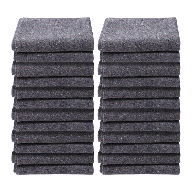 Moving Blankets, 1829 x 1372 mm, 12 kg/dz Weight, 12 Pack, Professional Recycled Cotton Packing Blanket, Large Heavy Duty Shipping Mover Pads Perfect for Protecting Furniture, Floors, Appliances