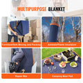 Moving Blankets, 2032 x 1829 mm, 15.6 kg/dz, 12 Packs, Professional Non-Woven & Recycled Cotton Packing Blanket, Heavy Duty Mover Pads for Protecting Furniture, Floors, Appliances, Blue/Orange