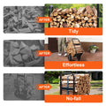 Firewood Log Cart 250kg Capacity PU Wheels Wood Mover Dolly