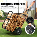Firewood Log Cart 250kg Capacity PU Wheels Wood Mover Dolly