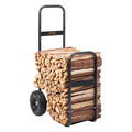Firewood Log Cart 250kg Capacity PU Wheels Wood Mover Dolly