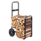 Firewood Log Cart 113kg Heavy Duty Steel Wood Rack Storage Dolly