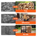 Firewood Log Cart 113kg Heavy Duty Steel Wood Rack Storage Dolly