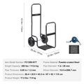 Firewood Log Cart 113kg Heavy Duty Steel Wood Rack Storage Dolly