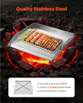 Stainless Steel Griddle 18x16 inch Flat Top BBQ Grill Teppanyaki