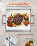 Stainless Steel Griddle 18x16 inch Flat Top BBQ Grill Teppanyaki