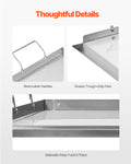 Stainless Steel Griddle 23x16 inch Flat Top Gas BBQ Teppanyaki