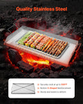 Stainless Steel Griddle 32x16 inch Gas BBQ Grill Teppanyaki Flat Top
