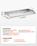 Stainless Steel Griddle 32x16 inch Gas BBQ Grill Teppanyaki Flat Top