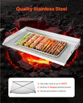 Flat Top Griddle 36x22 Stainless Steel BBQ Grill Pan Cookware