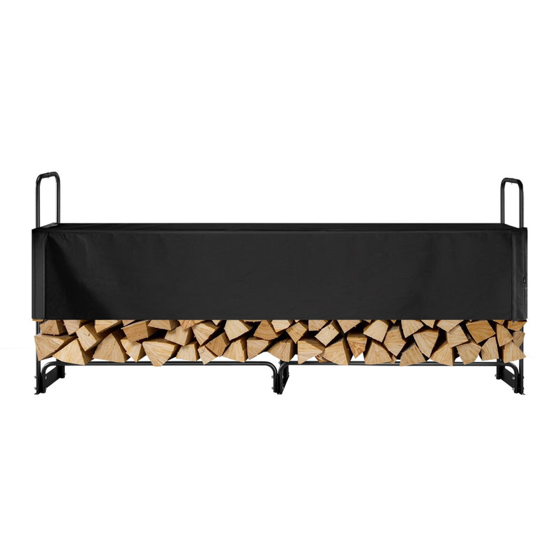 Firewood Rack 1/2 Cord 257x36x117cm Waterproof Cover 660lb