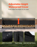 Firewood Rack 383x117cm 1/2 Cord Cover 660lb Wood Storage Holder