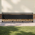 Firewood Rack 383x117cm 1/2 Cord Cover 660lb Wood Storage Holder