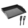 Carbon Steel Griddle, 22x16 inch Universal Flat Top Rectangular Plate, Gas Grill Griddle for BBQ Grill, Teppanyaki, Portable Family Cookware, for Camping Tailgating Party, Black