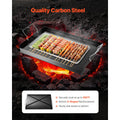 Carbon Steel Griddle, 24x16 inch Universal Flat Top Rectangular Plate, Gas Grill Griddle for BBQ Grill, Teppanyaki, Portable Family Cookware with Handle, for Camping Tailgating Party