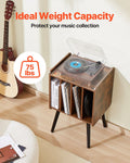 Levitex 2 Tier Record Player Stand 4 Drawer Vinyl Storage Wooden