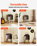 Levitex 2 Tier Record Player Stand 4 Drawer Vinyl Storage Wooden