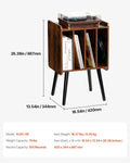 Levitex 2 Tier Record Player Stand 4 Drawer Vinyl Storage Wooden