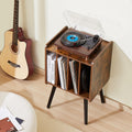 Levitex 2 Tier Record Player Stand 4 Drawer Vinyl Storage Wooden