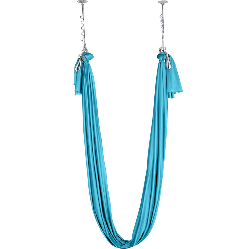 Aerial Yoga Swing 10m Nylon Hammock Kit Hardware Blue