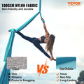 Aerial Yoga Swing 10m Nylon Hammock Kit Hardware Blue