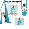 Aerial Yoga Swing 10m Nylon Hammock Kit Hardware Blue