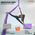 Aerial Yoga Hammock Swing 4m Purple Nylon Full Rigging Hardware