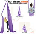 Aerial Yoga Hammock Swing 4m Purple Nylon Full Rigging Hardware