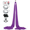 Aerial Silk & Yoga Swing, 8 m Length, Aerial Yoga Hammock Kit with 100gsm Nylon Fabric, Full Rigging Hardware & Easy Set-up Guide, Antigravity Flying for All Levels Fitness Bodybuilding, Purple