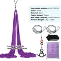 Aerial Silk & Yoga Swing, 8 m Length, Aerial Yoga Hammock Kit with 100gsm Nylon Fabric, Full Rigging Hardware & Easy Set-up Guide, Antigravity Flying for All Levels Fitness Bodybuilding, Purple