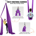 Aerial Yoga Swing 8m Purple Hammock Kit Nylon Fabric Hardware