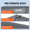 Pop Up Canopy 10x10ft 250D PU Silver Waterproof Gazebo + Bag